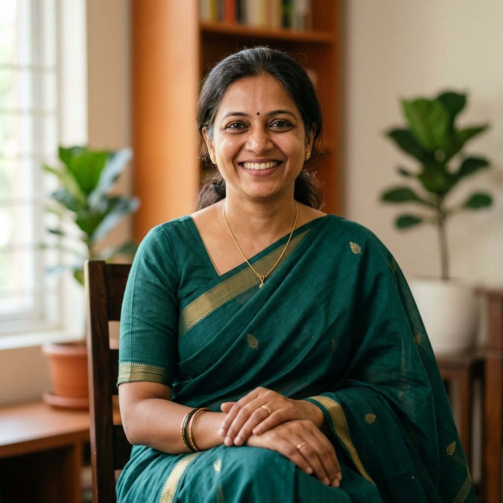 Sunita smiling
